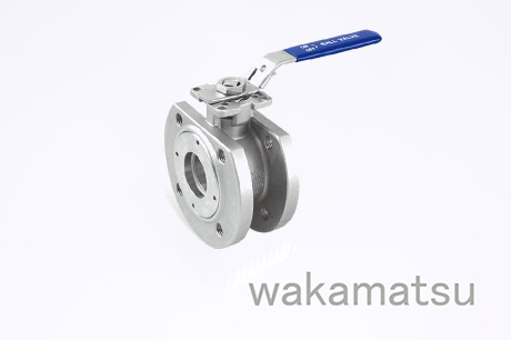 One piece flange ball valve